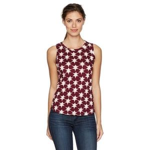 Lucky Brand Star Print Tank Top w/ Back Ties
